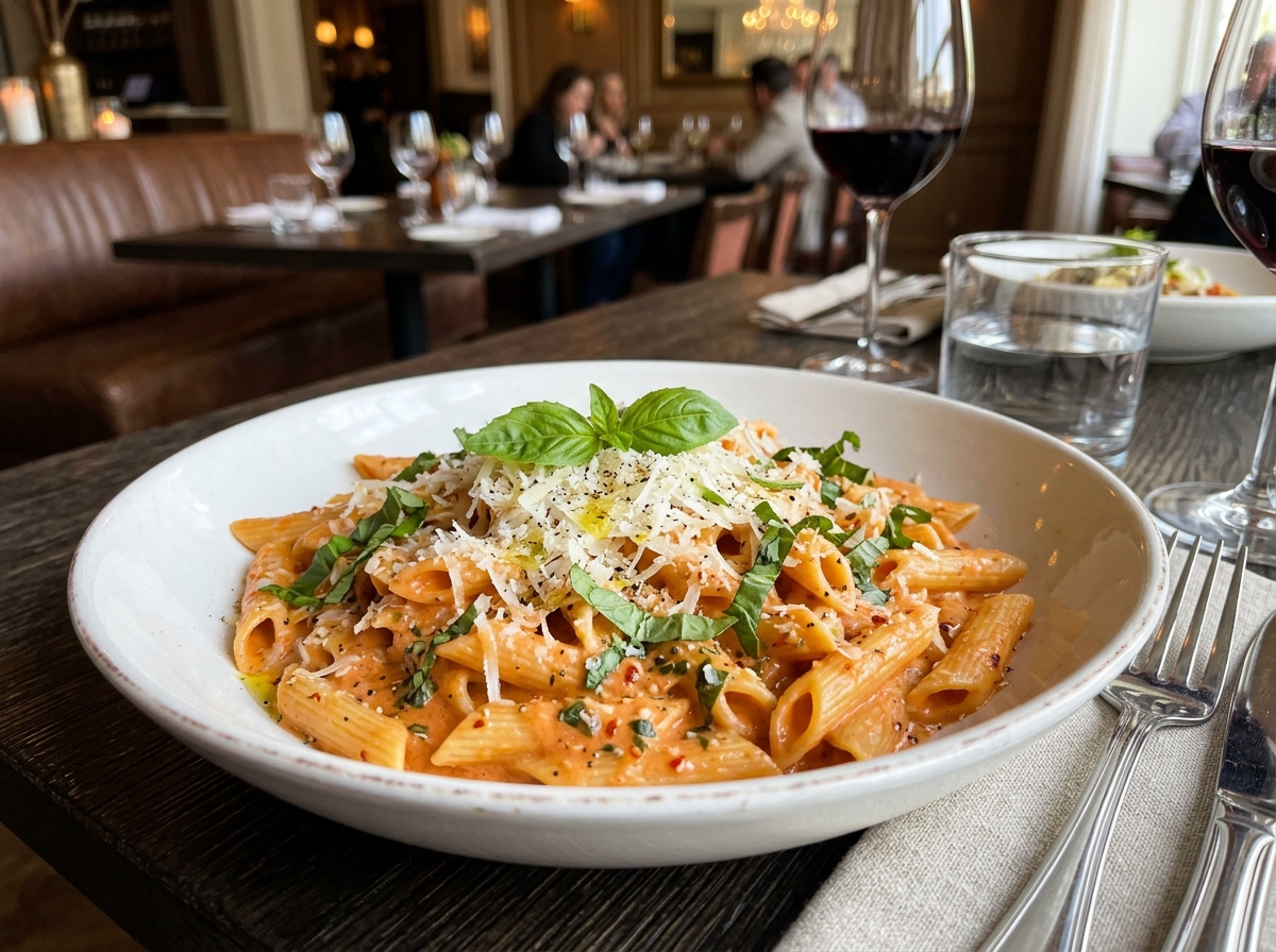 Penne alla Vodka with Grilled Chicken